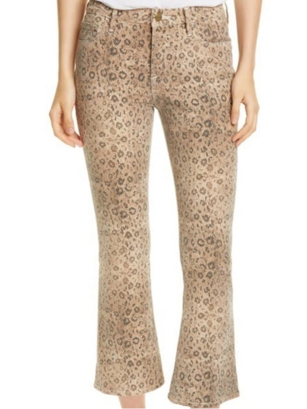 Frame “Le Crop Mini Boot” Python Print Denim Pant - Picture 2 of 12